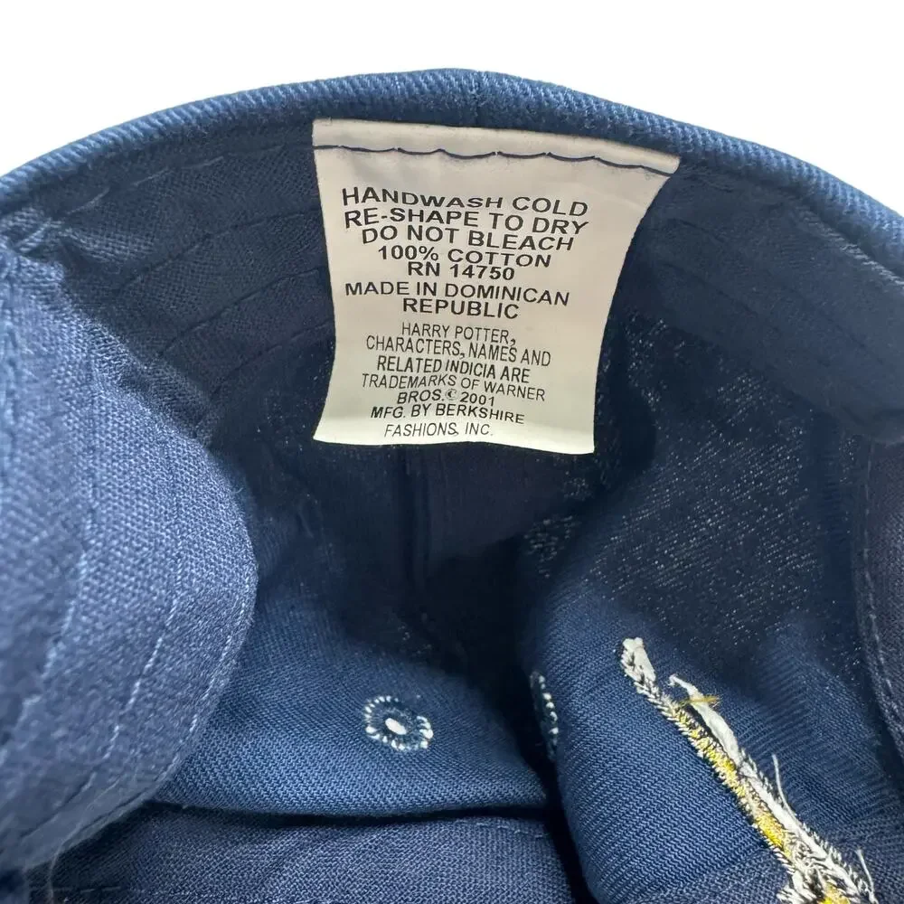 Vintage *NEW* Harry Potter HP Blue Baseball Cap Adjustable 2001 Navy Blue Hat